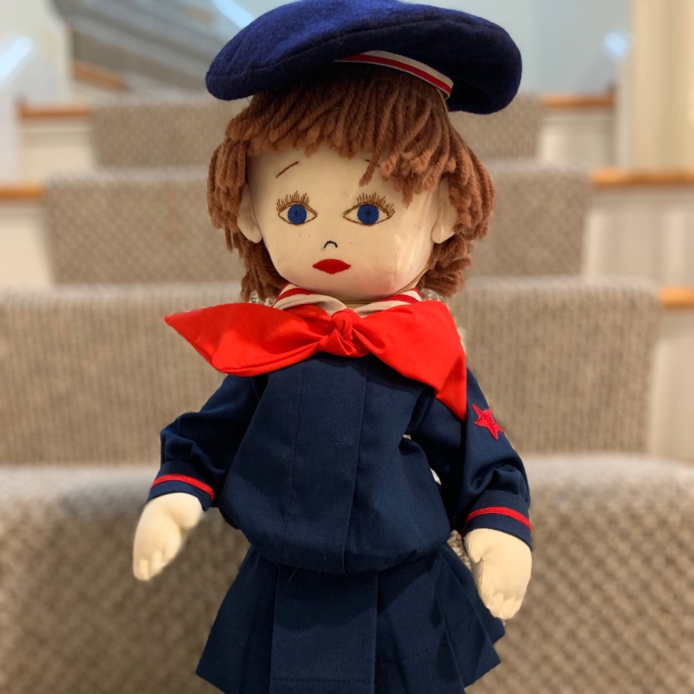 Exquisite Embroidered all cloth 18” doll! NEW!!